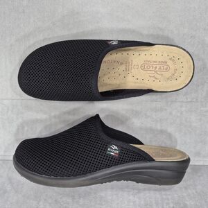 Fly Flot mules women's 39 US 8.5 black mesh leather lined made in Italy